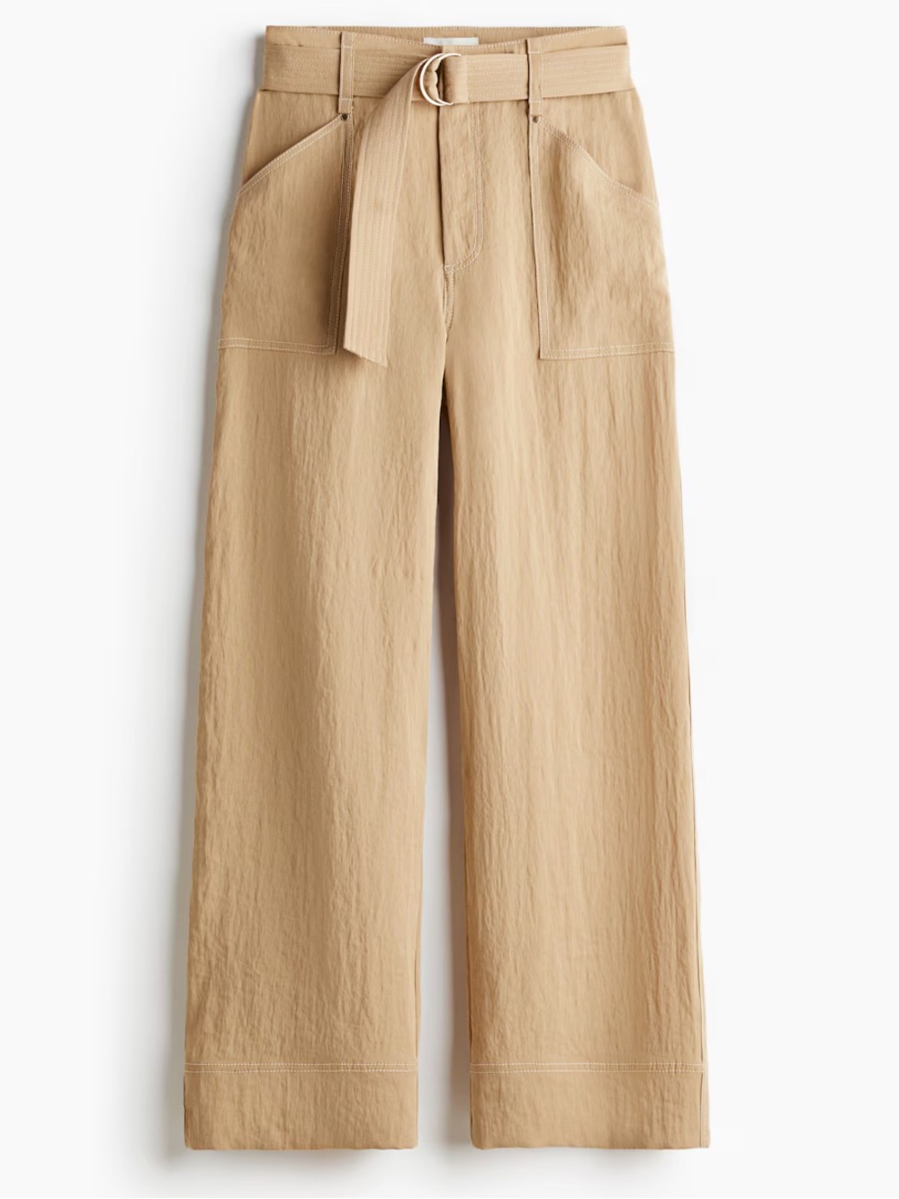 HM WIDE BELTED PANTS